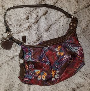 Small Brown Printed Handbag
